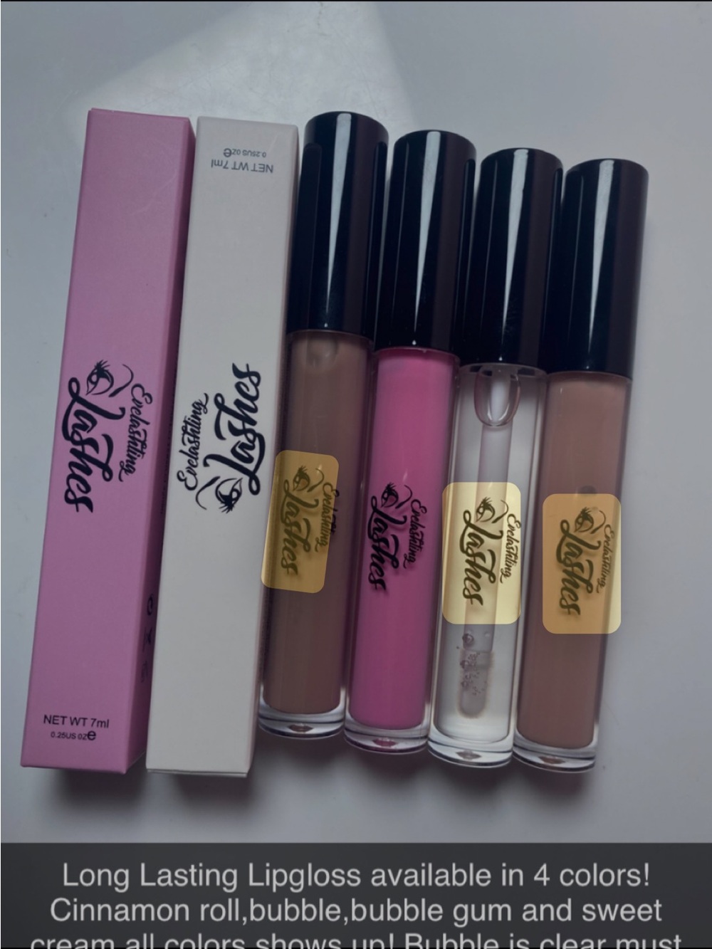 Long-Lasting Lip Gloss Set in Pink and Nude Shades